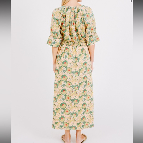 Mirth Vienna Drawstring Waist Dress Rose Bloom | L - Picture 2 of 9